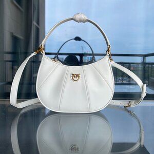 Pinko Swallow Bag Cowhide Half Moon Shoulder Crossbody